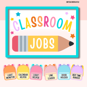 Classroom Jobs - Classroom Decoration (Editable)