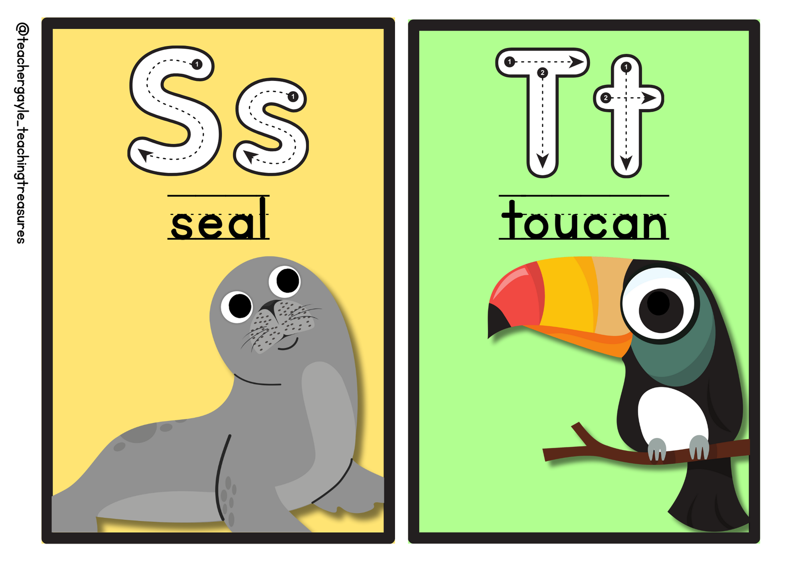 Colorful Alphabet Posters (Animal Edition) - Classroom Decoration - Image 4