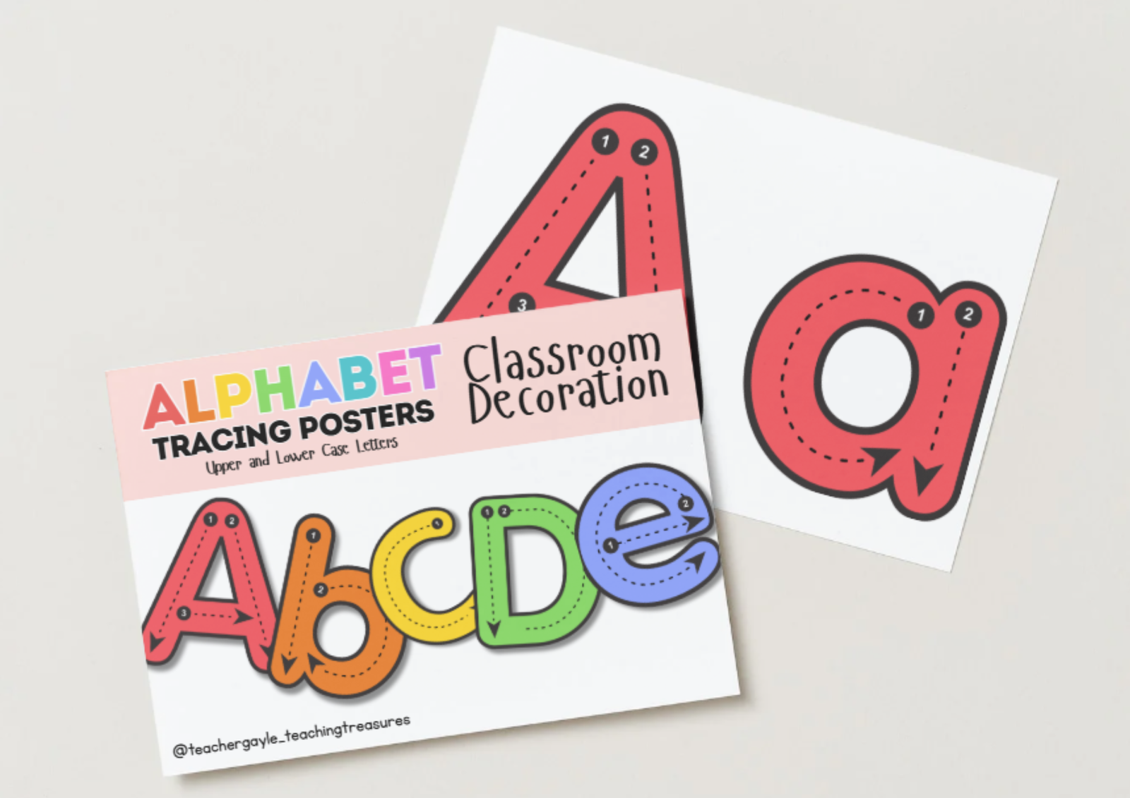 Alphabet Poster & Tracing Guide Bundle (Things Edition) - Classroom Decoration - Image 3