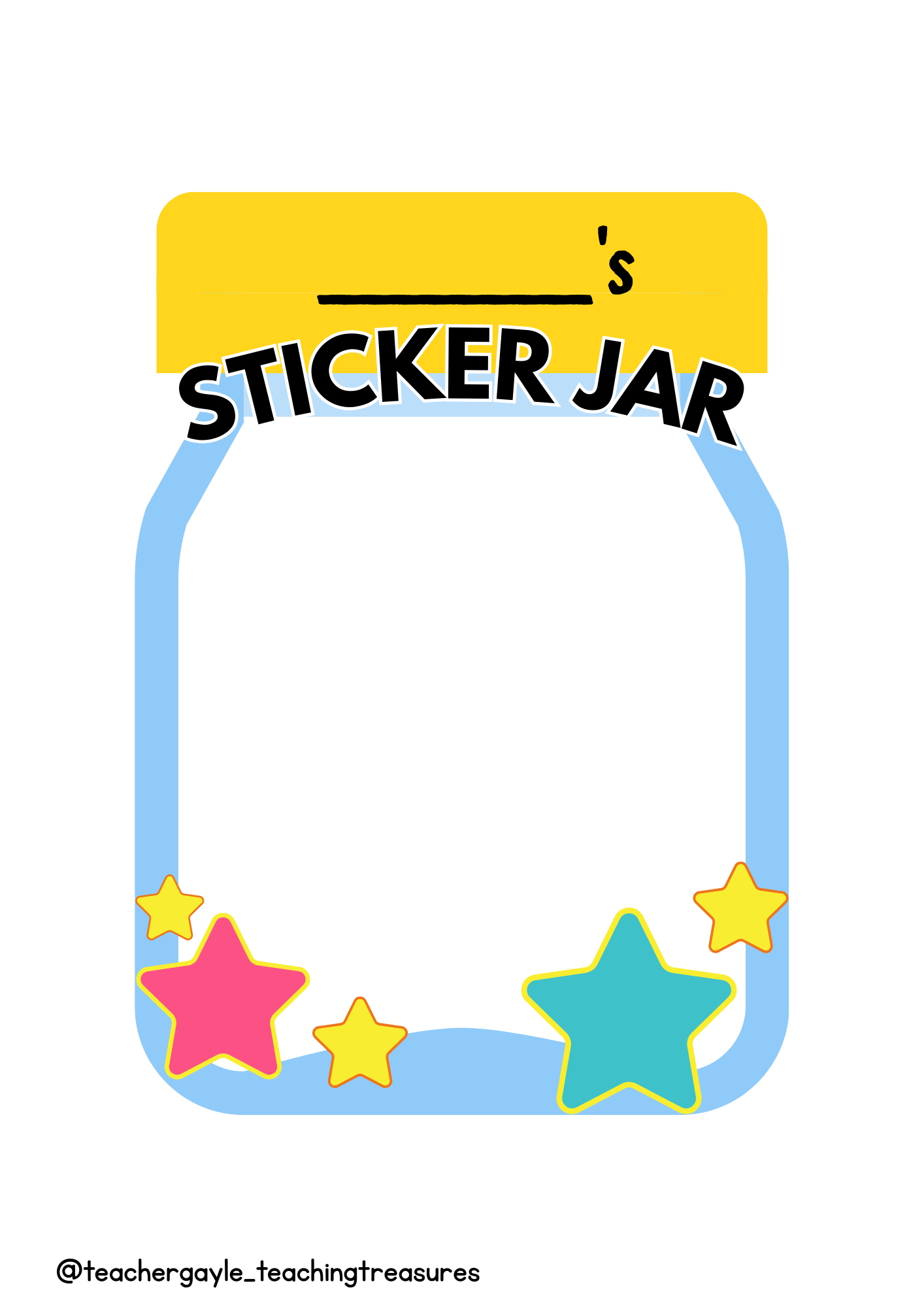 Pastel Sticker Jar - Classroom Management Tool - Image 2
