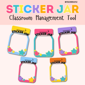Pastel Sticker Jar - Classroom Management Tool