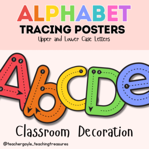 Alphabet Tracing Posters (Upper and Lower Case) - Classroom Decoration