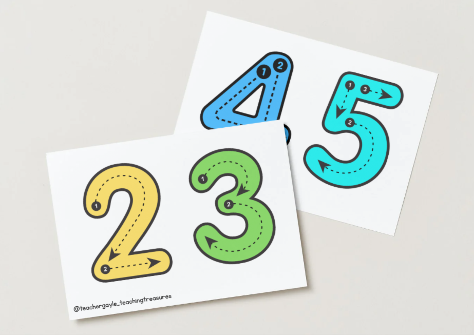 Numbers Tracing Posters (1-10) - Classroom Decoration - Image 3